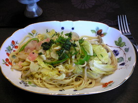 喫茶店風の和風スパゲッティ☆生姜焼き味
