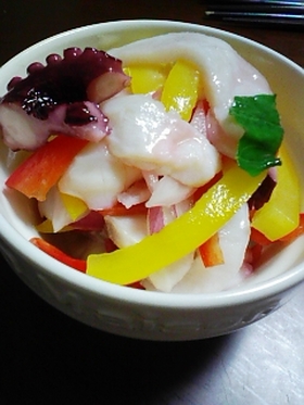 夏にぴったり★魚介のセビッチェ風