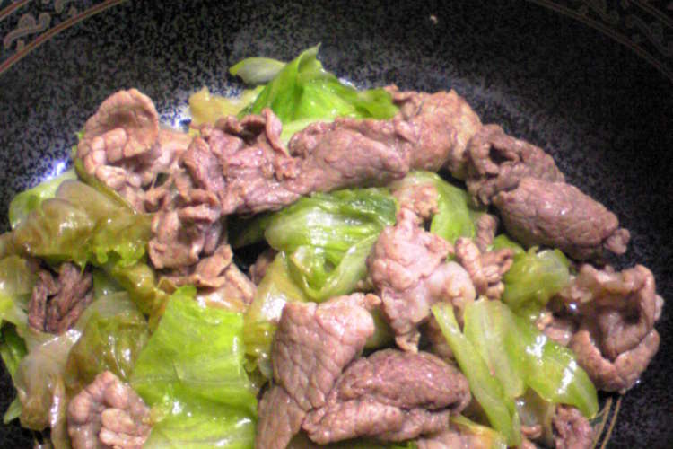 牛薄切り肉とレタスの炒めもの レシピ 作り方 By 四葉のみつば クックパッド 簡単おいしいみんなのレシピが352万品