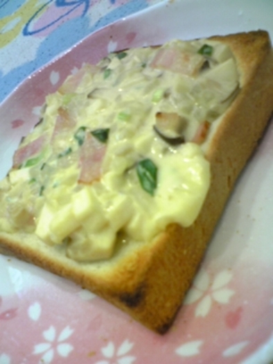 ♡きのこたっぷり味噌マヨチーズトースト♡の写真