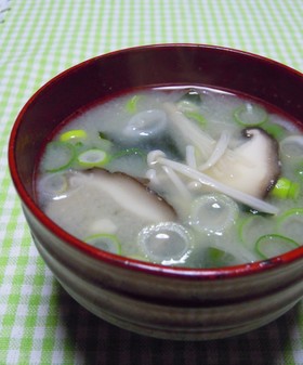 えのき&きのこの味噌汁