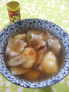豚バラ肉とごぼうの✿すいとん