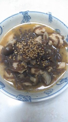 糸こんにゃくとササミのピリ辛味噌煮☆