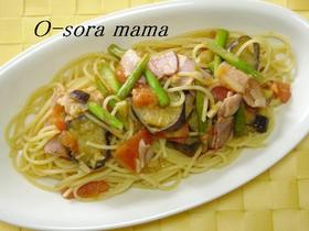 トマトとナスのフレッシュ☆夏野菜パスタ