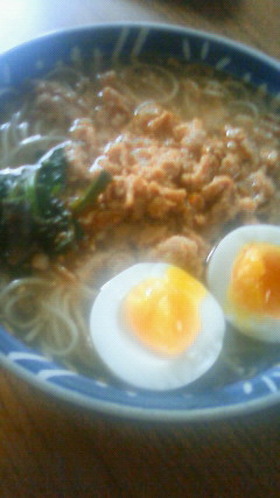 冷麦で!簡単担々麺