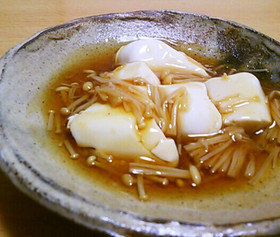 簡単にもう一品!お豆腐えのきあんかけ