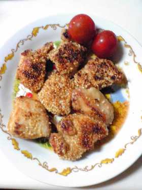 妊婦さんにもおすすめ、鶏胸肉ごまつけ焼き