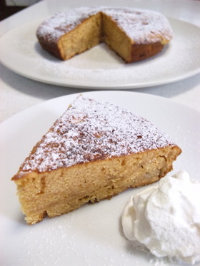 フライパンで☆キャラメルバナナケーキ