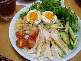 あっさり★もりもりサラダうどん