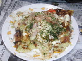普通にお好み焼き