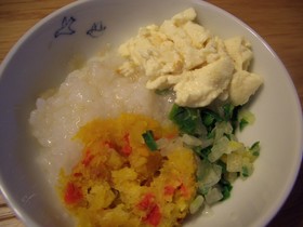 離乳食 かぼちゃとさつまいもの混ぜまぜ
