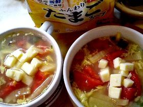 クノールたまごスープトマトチーズリゾット