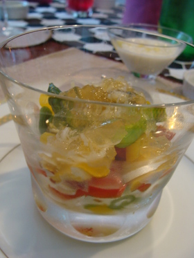 旬の野菜とホタテの和風ジュレ添え