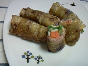 お弁当にも♪簡単カレー味肉巻き(^O^)