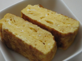 卵1個で お弁当用厚焼き玉子