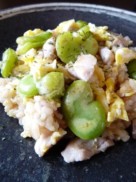 そら豆ピラフ