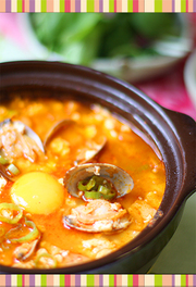 No.19 絹ごし豆腐鍋 韓国料理の写真