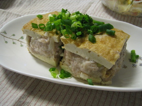大きな厚揚げしゅうまい