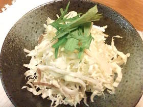 ガッツリ食べて☆茗荷とキャベツの千切り
