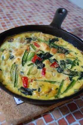 100スキでほうれん草の豆乳キッシュ風
