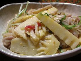 さっぱり春の味♪タケノコの梅炒め✿