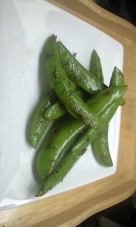 スナップえんどうの消費♪クレソル炒め