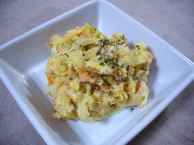 照り焼きチキンでポテトサラダ