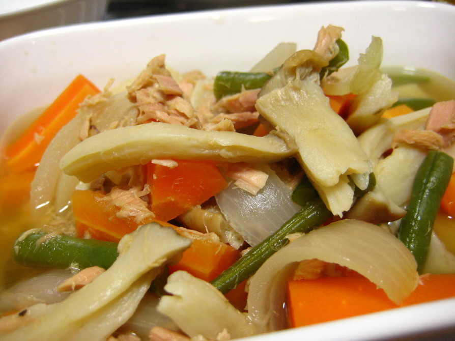 ツナと野菜のコンソメスープ煮の画像