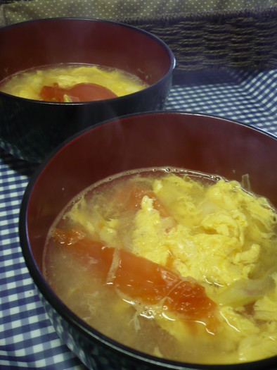 ★たまごとトマトの中華スープ★の写真