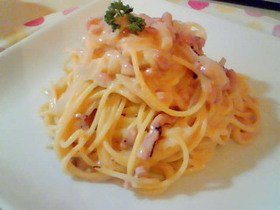 ヘルシーだけど濃い目いかクリ~ミ~パスタ