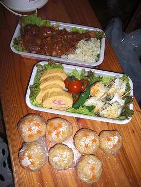 ピクニック弁当② (チーズハンバーグ編)