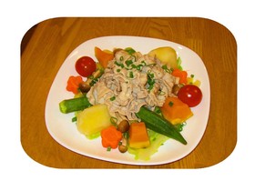 豚肉のホットサラダ