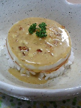 ♡コクウマ♪新玉ねぎのハムエッグ丼♡