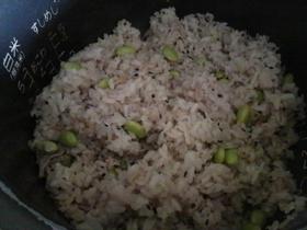 枝豆と豚肉の炊き込みご飯