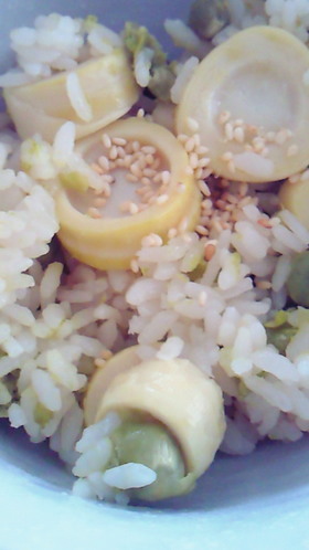 はちくと豆の炊き込みご飯