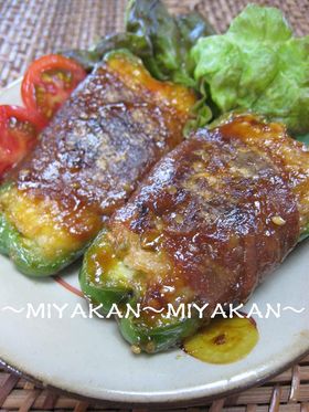 詰めて♪巻いて♪肉巻きピーマン♪♪