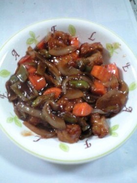 鶏の唐揚げ酢豚風