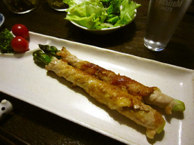 アスパラの肉巻き 柚子胡椒風味で