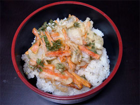 旬♪人参の葉入りかき揚げ