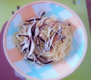 きのこパスタの写真