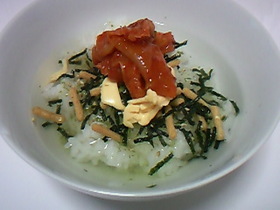 簡単まろやかおいしい♪キムチーズ茶漬け♪