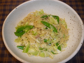 春野菜のアンチョビパスタ