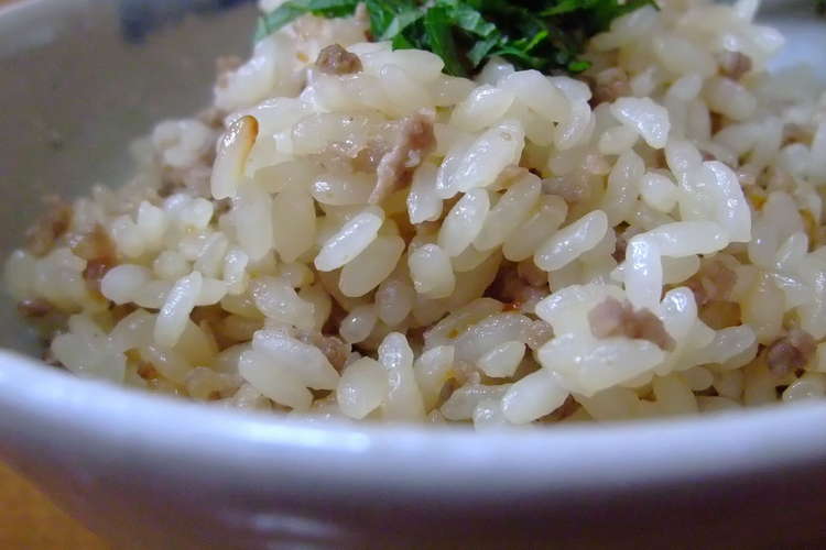 簡単 炊飯機で牛ひき肉のご飯 レシピ 作り方 By S Midori クックパッド