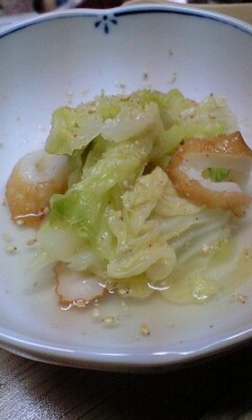 冷やして☆春キャベツとちくわの3分蒸し煮