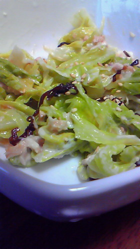 キャベツの簡単☆マヨ昆布