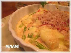 アスパラ明太もち
