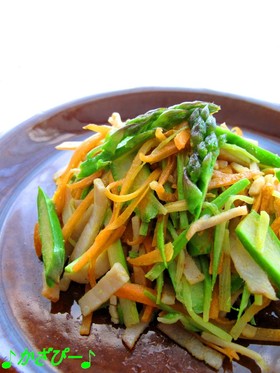 ハムと丸ごと野菜のスパイシーきんぴら♪