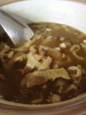 うちのインスタントカレーうどんの食べ方