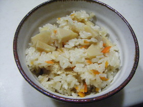 めんつゆで!たけのこご飯