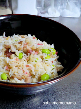自家製チャーシューで♪彩り混ぜご飯